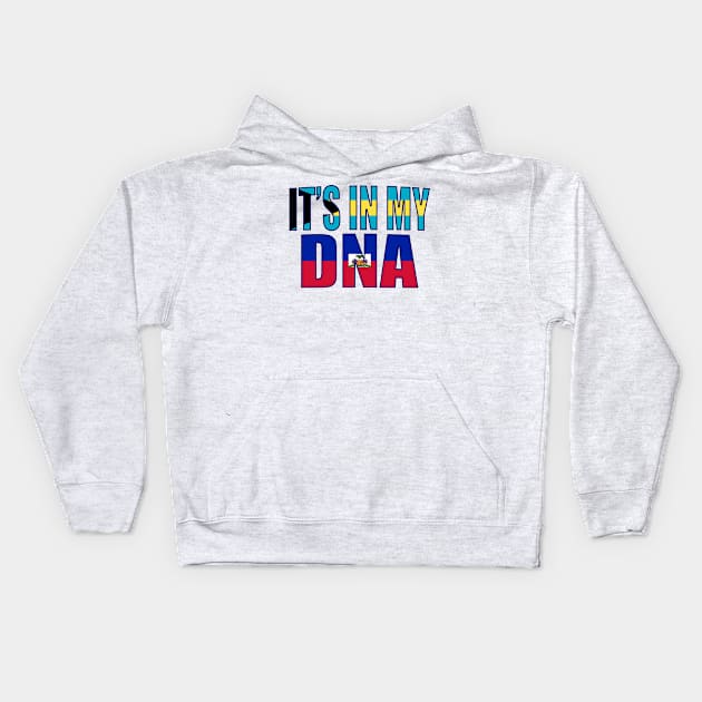 Bahamian And Haitian Mix DNA Flag Heritage Gift Kids Hoodie by Just Rep It!!